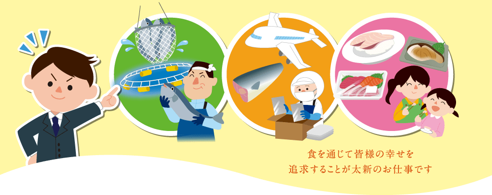 食を通じて皆様の幸せを追求することが太新のお仕事です